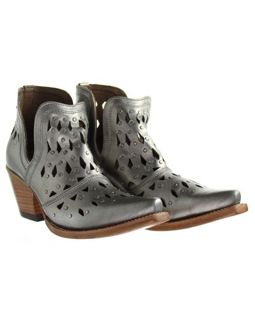 Ariat Gray Dixon Studded Boots Leather (Archived)