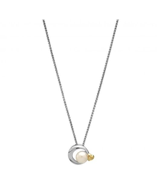 Orphelia Metallic 'Mathilde' 925 Sterling Set: Chain-Pendant + Earrings
