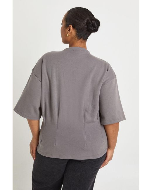 Boohoo Gray Plus Oversized Cinched T-Shirt