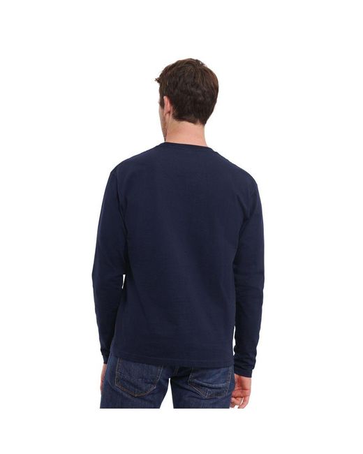 Russell Blue Classic Long-Sleeved T-Shirt (French) for men