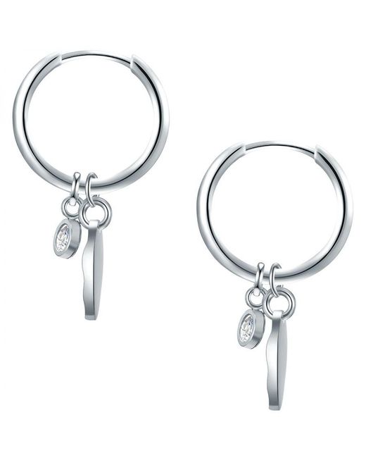 Eastside White Stainless Steel Earring
