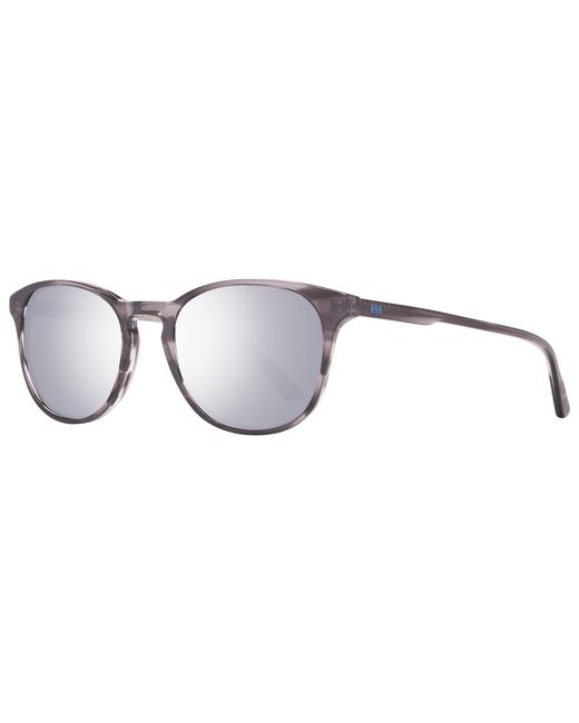 Helly Hansen Accessoires ,Grijs ,Grijze Plastic Zonnebril in het Metallic
