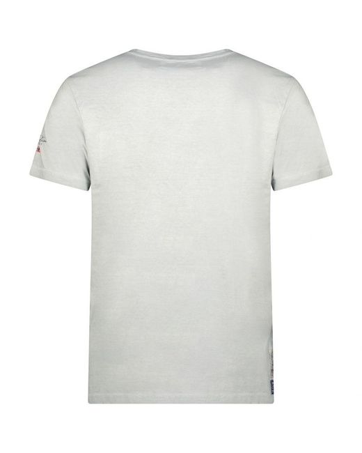 GEOGRAPHICAL NORWAY Kurzarm-t-shirt Sw1562hgno Mann in het White voor heren
