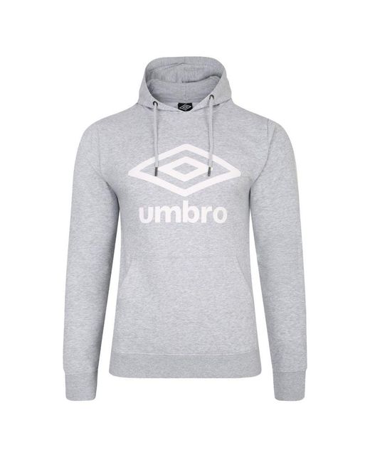 Umbro Gray Team Stacked Logo Hoodie for men