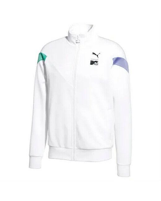 PUMA White X Mtv Mcs Track Top Zip Up Jumper 579817 02 Cotton for men