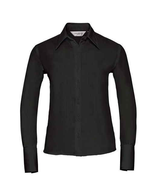 Russell Black Collection /Ladies Ultimate Non-Iron Long-Sleeved Shirt Cotton