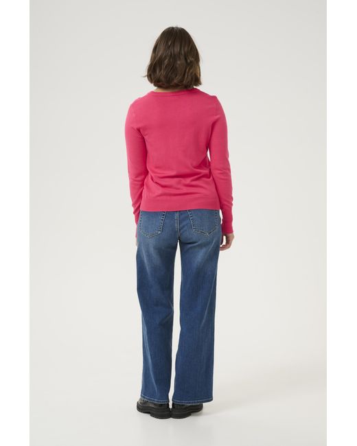 Kaffe Pink Strickpullover Regular Fit Berry