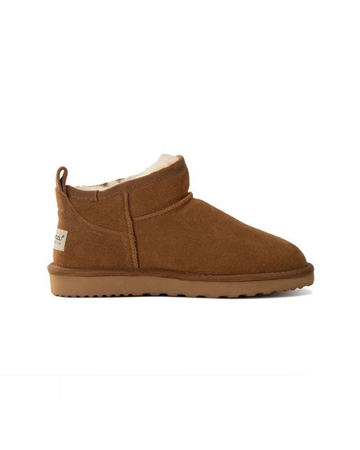 Aus Wooli Brown Australia Sheepskin Classic Ultra Mini Boots Airlie