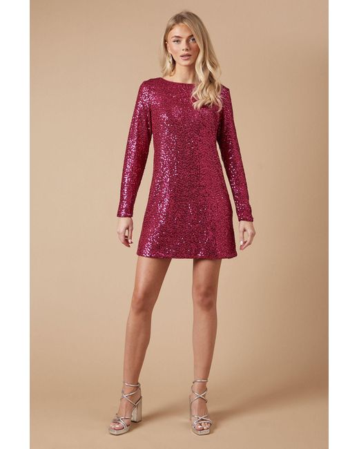Oasis ombre sequin dress online