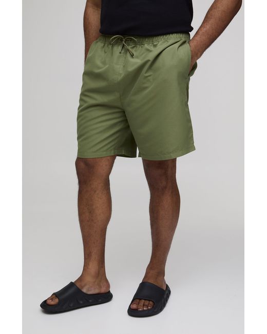 BoohooMAN Green Long Length Swim Short for men