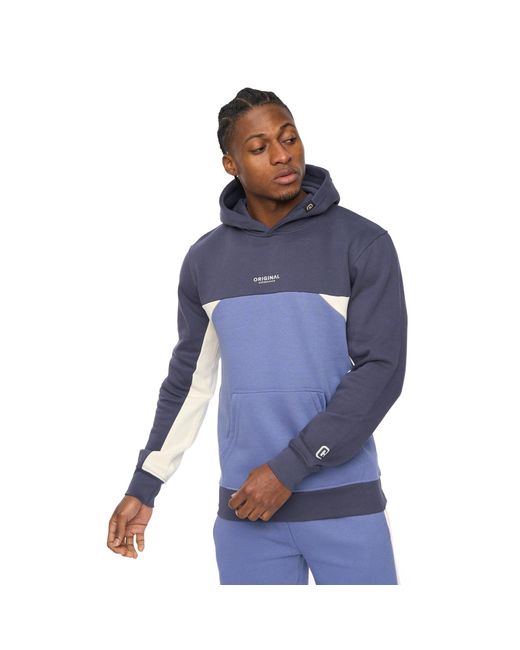 Crosshatch Blue Castlebay Hoodie for men