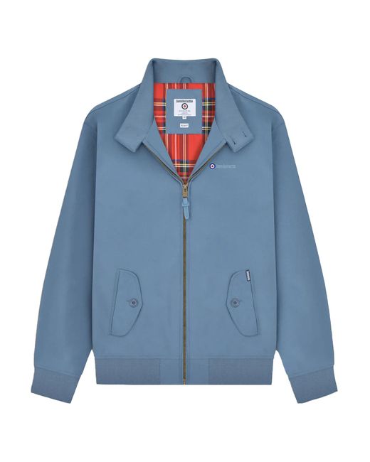 Lambretta Blue Shower Resistant Harrington Jacket (Mid) for men