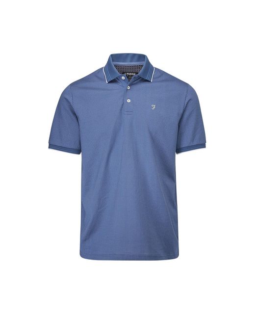 Farah Blue Ferris Polo Shirt (Dusky/ for men