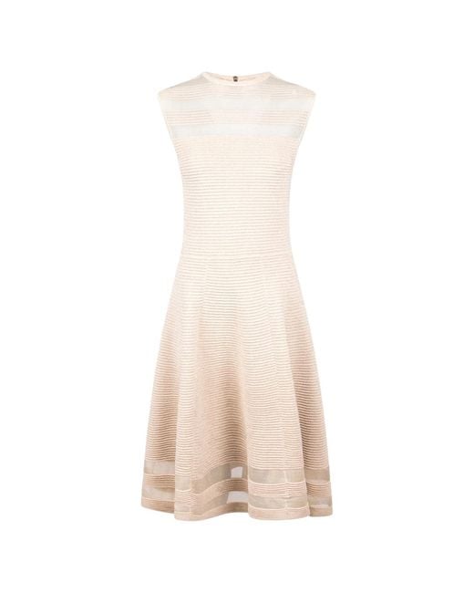 Ted Baker Saalli Knitted Natural Skater Dress With Invisible Pane