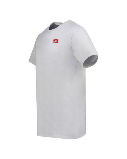 GEOGRAPHICAL NORWAY Herren-kurzarm-t-shirt Sy1363hgn in het White voor heren