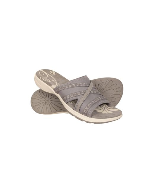 Mountain Warehouse Gray Ladies Comfort Crest Slip-On Sliders