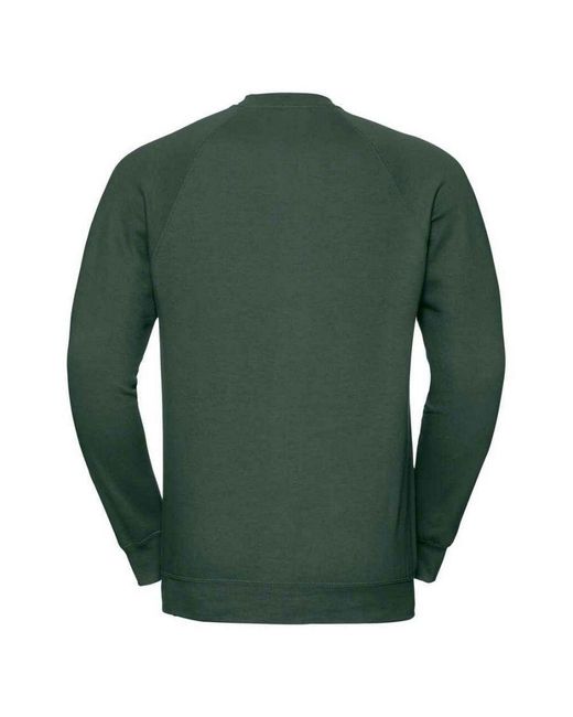 Russell Green Spotshield Raglan Sweatshirt (Bottle) for men