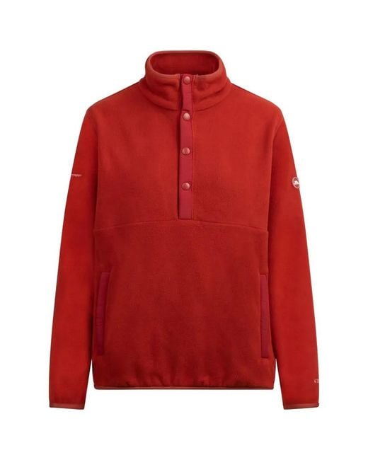 Trespass Red Ladies Mantle Fleece Top (Burnt Sienna)