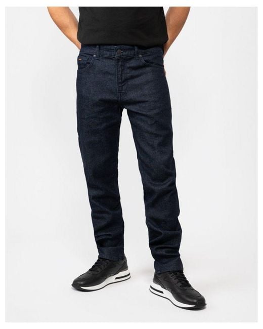 Boss Blue Boss Re.Maine Regular Fit Dark Comfort-Stretch Denim Jeans for men