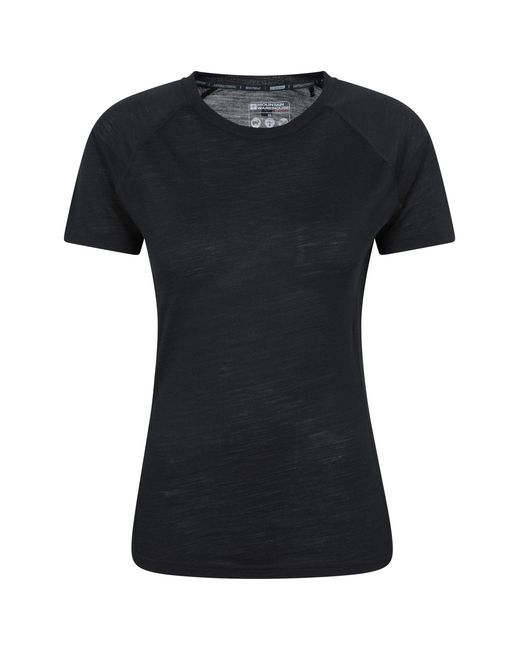 Mountain Warehouse Black 'Summit' Merino Thermal Tee Quick Dry Base Layer Top