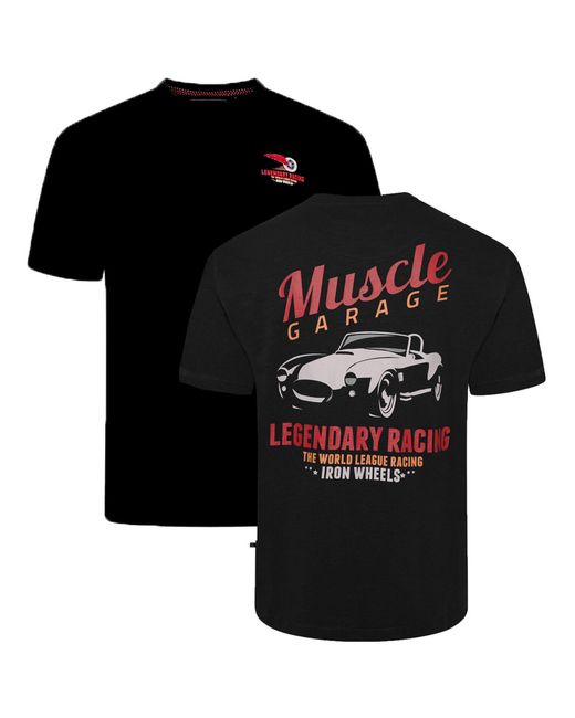KAM Jeanswear Black Kam Printed T-Shirt Plus Size for men