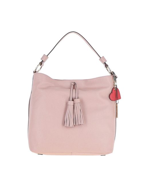 Ashwood Leather Pink 'Musette' Real Hobo Bag