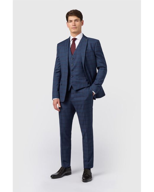 Ted Baker Blue Single Breasted Two Button Slim Fit Suit Jacket for men