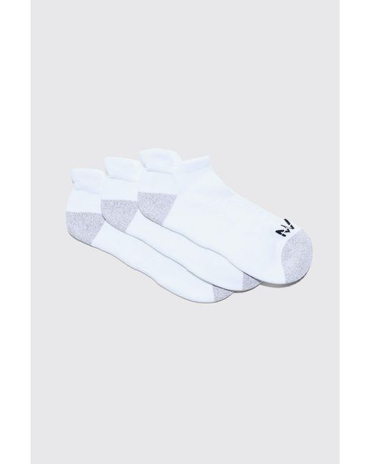 BoohooMAN Blue Active Cushioned Training Sneakers 3 Pack Socks for men