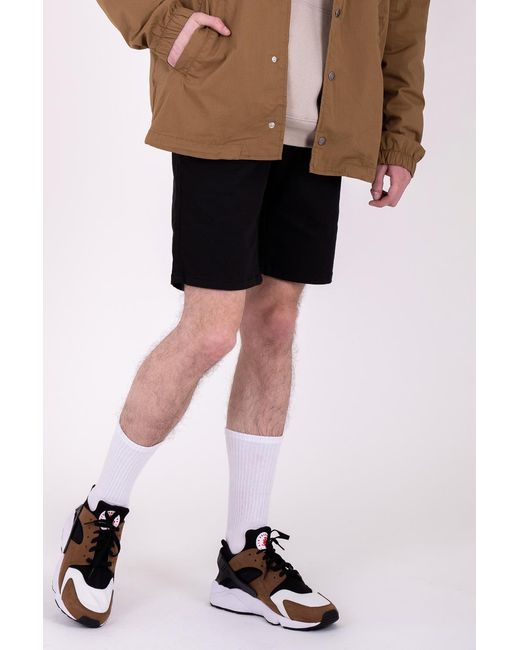 Monkee Genes Black Organic Cotton Slim Fit Chino Shorts for men