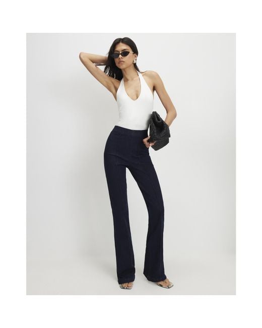 River Island Blue Bootcut Jeans Pull-On Sculpt Cotton