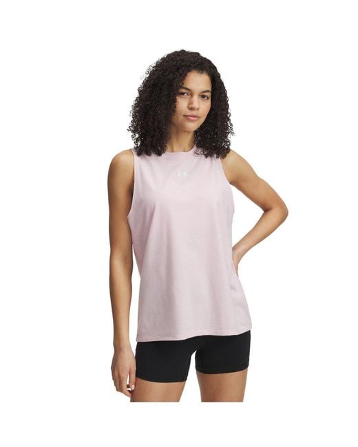 Under Armour White Campus Performance Gym Vest