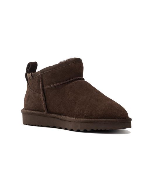 Aus Wooli Brown Australia Sheepskin Classic Ultra Mini Boots Airlie