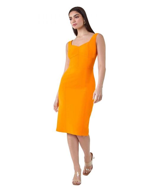 Ariella Orange A-Plain Corset Drs