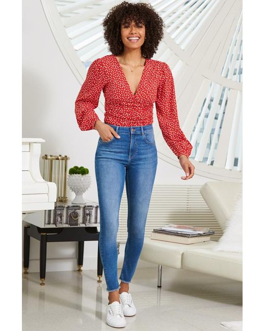 Sosandar White Mid Raw Hem Perfect Skinny Jeans Cotton