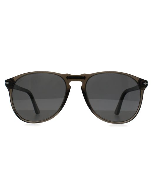 Persol Gray Aviator Smoke Polarized Po9649S for men