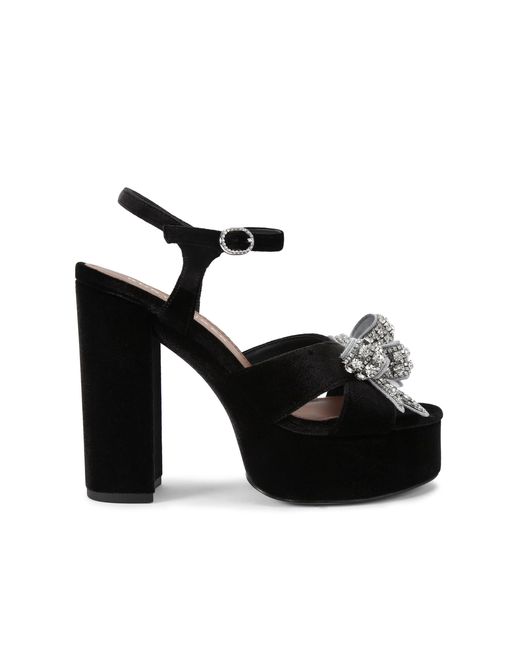 Kurt Geiger Black Kurt Geiger Heel Velvet Bow Platform