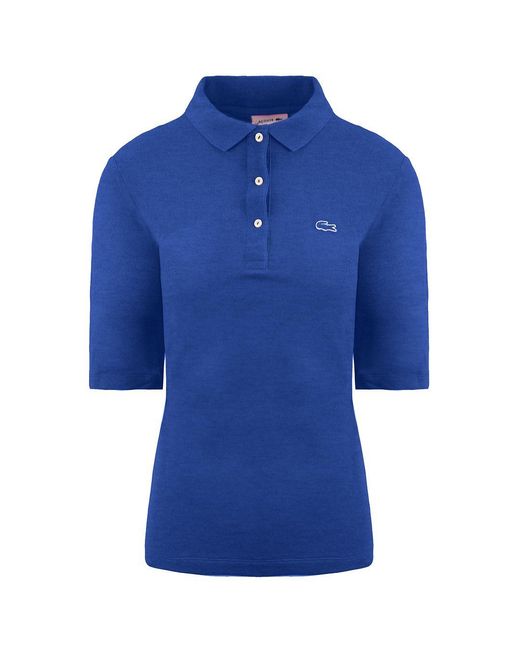 Lacoste Blue Short Sleeve Collared Polo Shirt Pf5381_Euy Cotton