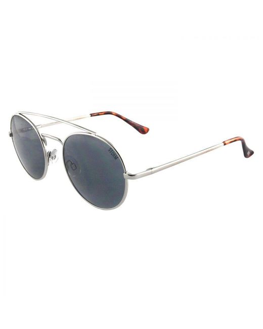 Storm Blue Round Aviator Style Fashionable Sunglasses
