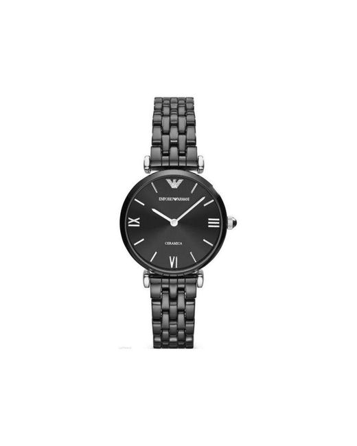 Armani Ladies Ar1487 Ceramic Watch in Black | Lyst UK