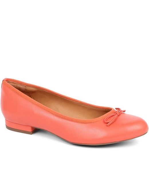 Jones Bootmaker Pink Soleil Leather Low Ballet Pumps