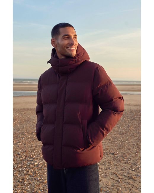Mountain Warehouse Red 'Nimbus' Padded Jacket Water Resistant Breathable Coat for men