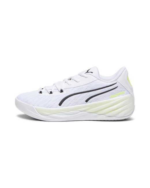PUMA White All-Pro Nitro Basketball Shoes