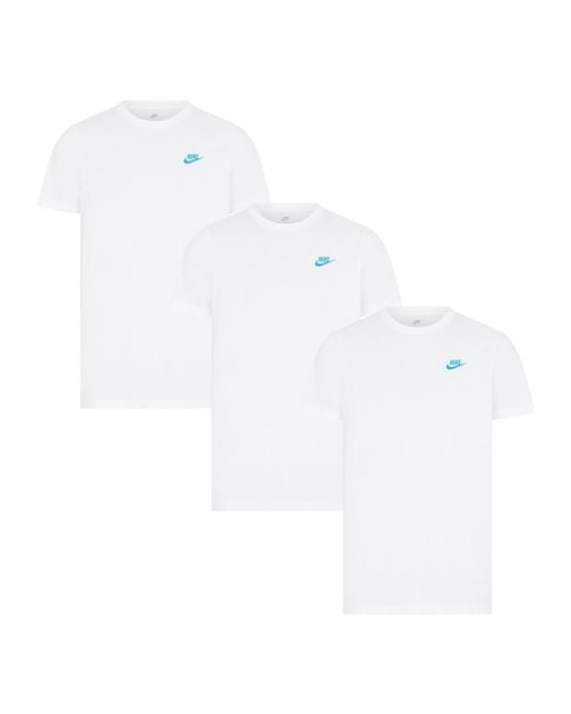 Nike Pack Sportswear Club T Shirt in White for Men Lyst UK