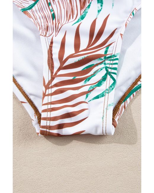 Everyday the Label Brown Palm Print Bikini Bottoms