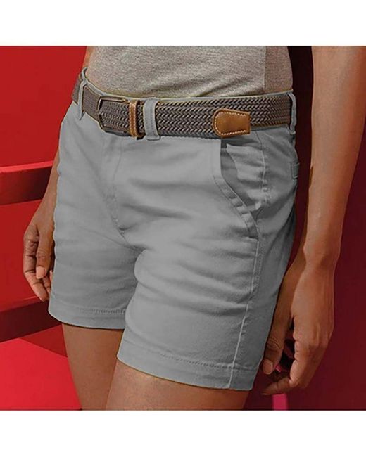 Asquith & Fox Gray Ladies Classic Fit Shorts (Slate)