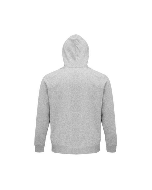 Sol's Gray Adult Stellar Organic Hoodie Marl)