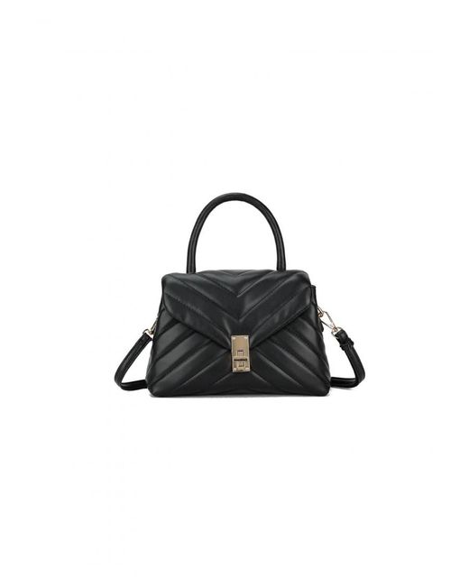 Where's That From Black 'Auri' Top Handle Bag With Buckle Detail
