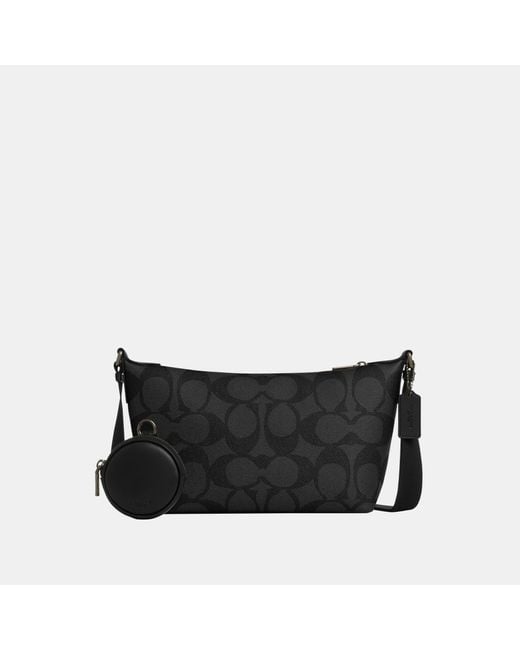 COACH Black Small Finn Crossbody With Pouch for men