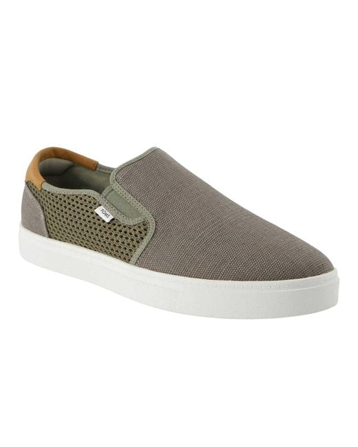 TOMS Gray Baja 2.0 Textured Canvas Low Shoes for men