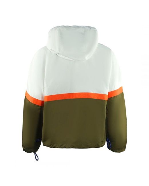 Parajumpers Green Dezi Pull-Over Colourblock Windbreaker Jacket